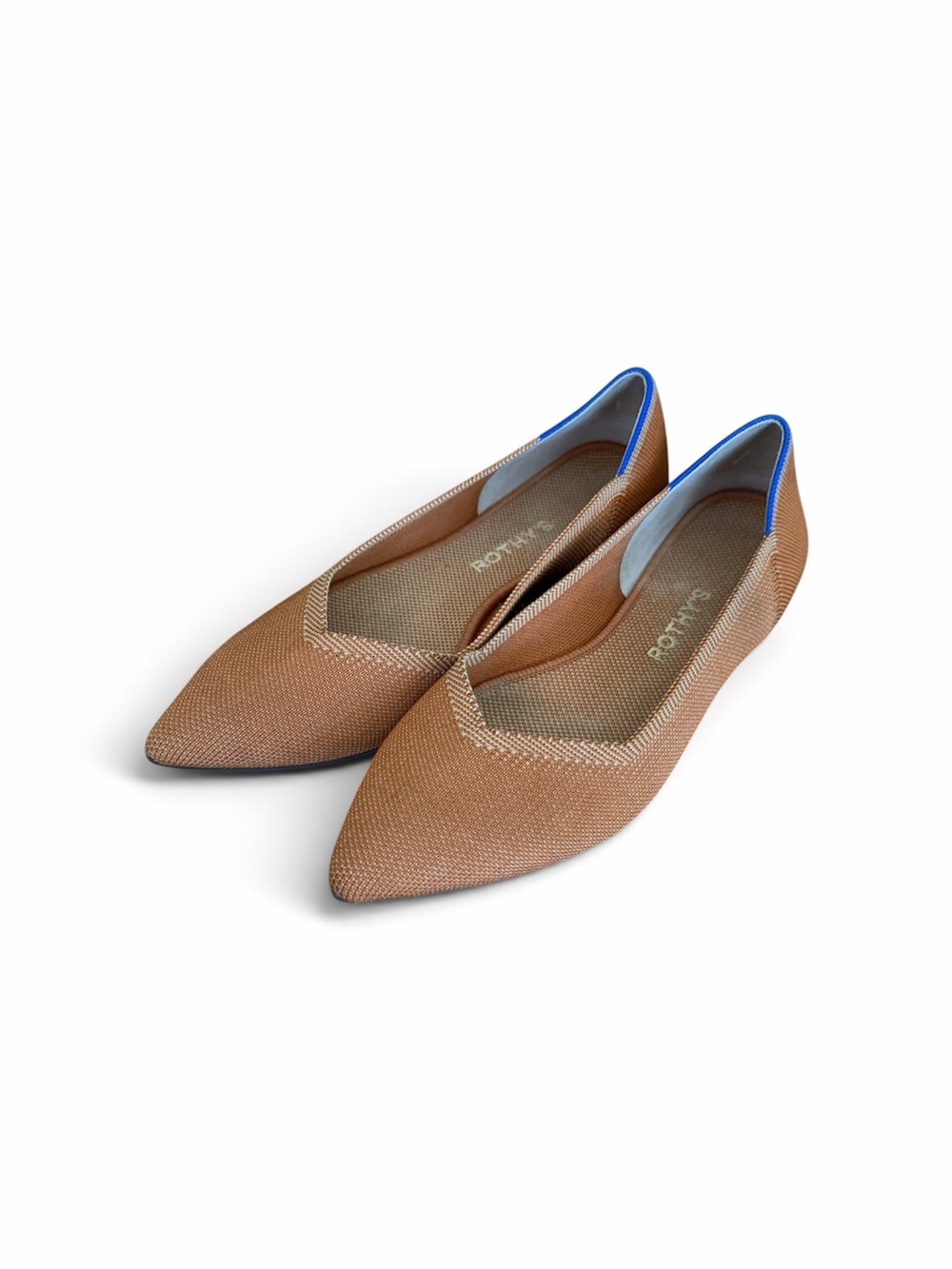 ROTHYS Sz 9.5 Rust The Point Ballet Flats